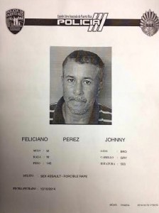 Ficha de Johnny Feliciano Pérez, presunto violador de anciana en Añasco.