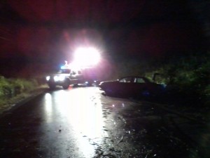 Escena del accidente fatal ocurrido en la carretera PR-114 de Cabo Rojo (Foto cortesía de José "Junito" Rivera, de West Coast Fire & Rescue).
