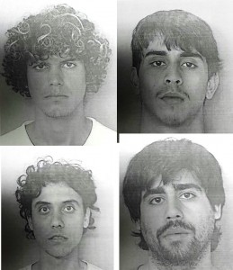 En el orden acostumbrado: (Arriba) Alvin Díaz, Javier Santana; (abajo) Kérmit Cintrón y Rafael González (Suministradas Policía).