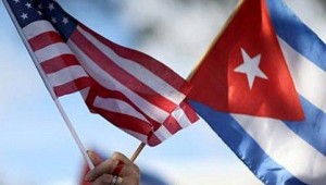 Banderas de Cuba y USA