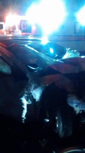 Las condiciones en que quedó el Mazda 3 (Foto West Coast Fire & Rescue).