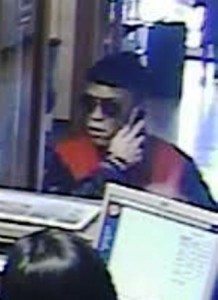 Acercamiento al rostro del asaltante (Suministrada Policía).