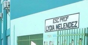 Fachada de la escuela Lydia Melendez de Aguada (Archivo).
