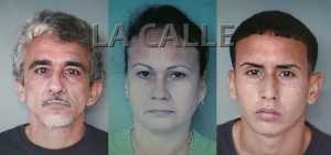 De izquierda a derecha, Wilson Torres Rodríguez, Maribel Lamboy Valentín y su hijo Joel Torres Lamboy (Suministrada Policía).