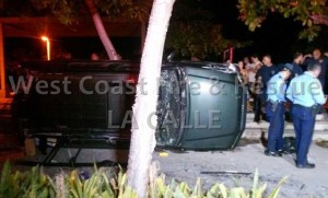 Escena del accidente ocurrido en el área de El Litoral de Mayagüez (Foto West Coast Fire & Rescue).