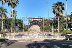 Lugar donde estará la estatua del prócer mayagüezano (Foto Junior Rivera).