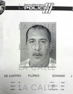 Foto de la ficha de Edward De Castro Flores (Suministrada Policía).