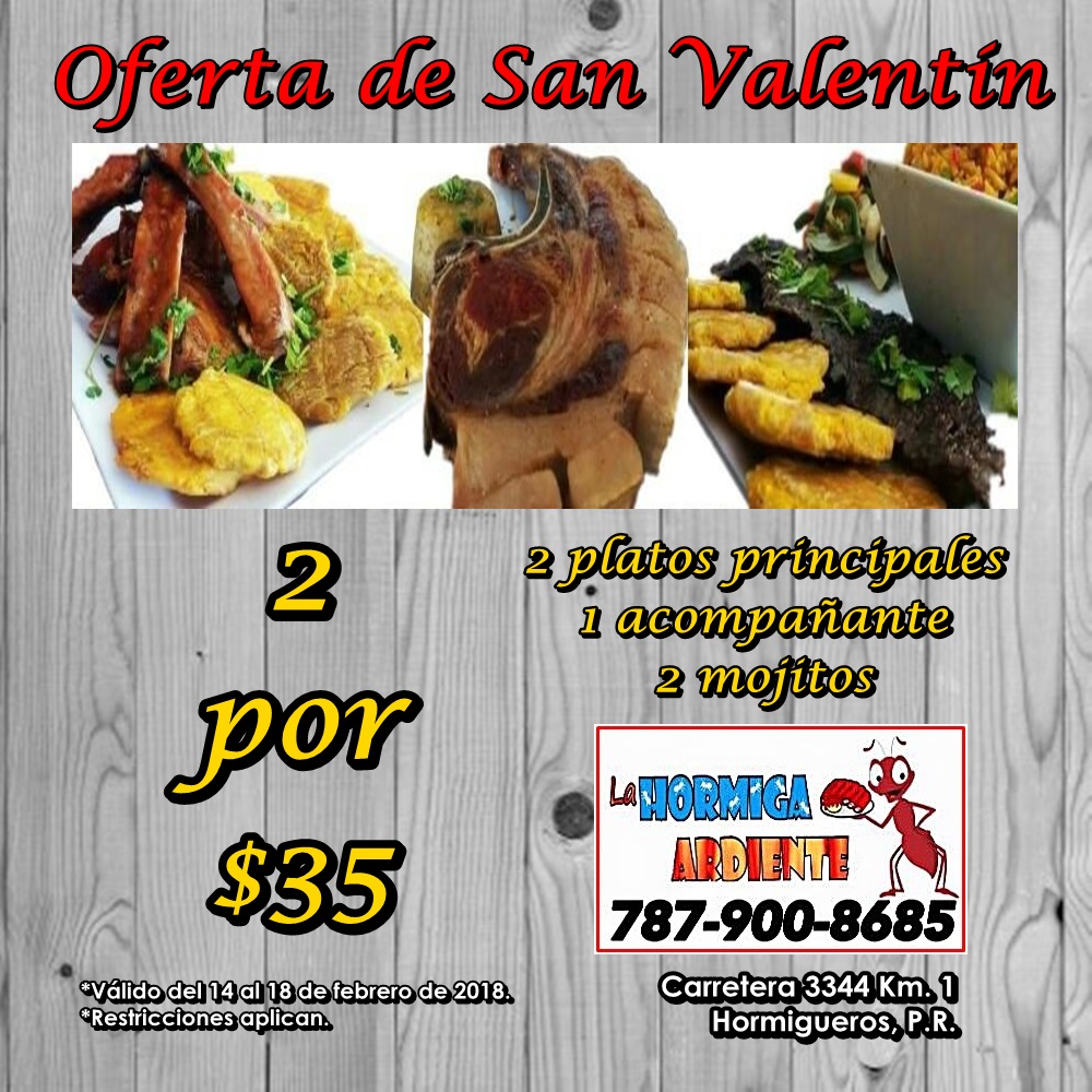 oferta san valentin Hormiga Ardiente